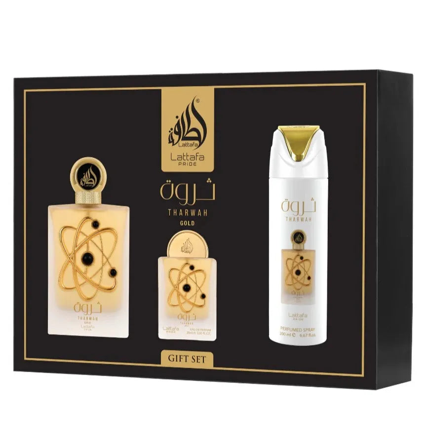 Lattafa Tharwah Gold Gift Set