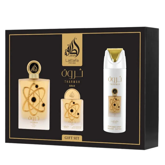 Lattafa Tharwah Gold Gift Set