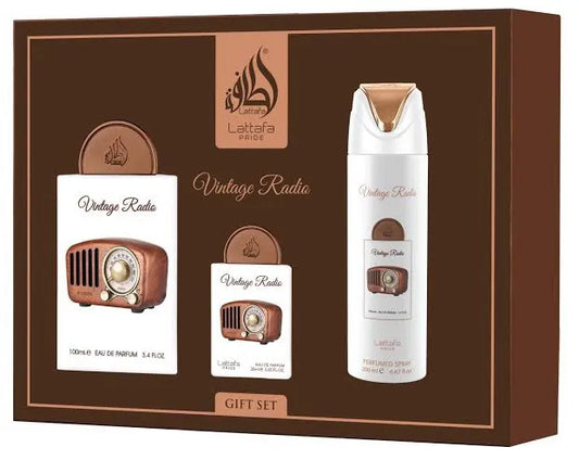 Lattafa Vintage Radio Gift Set